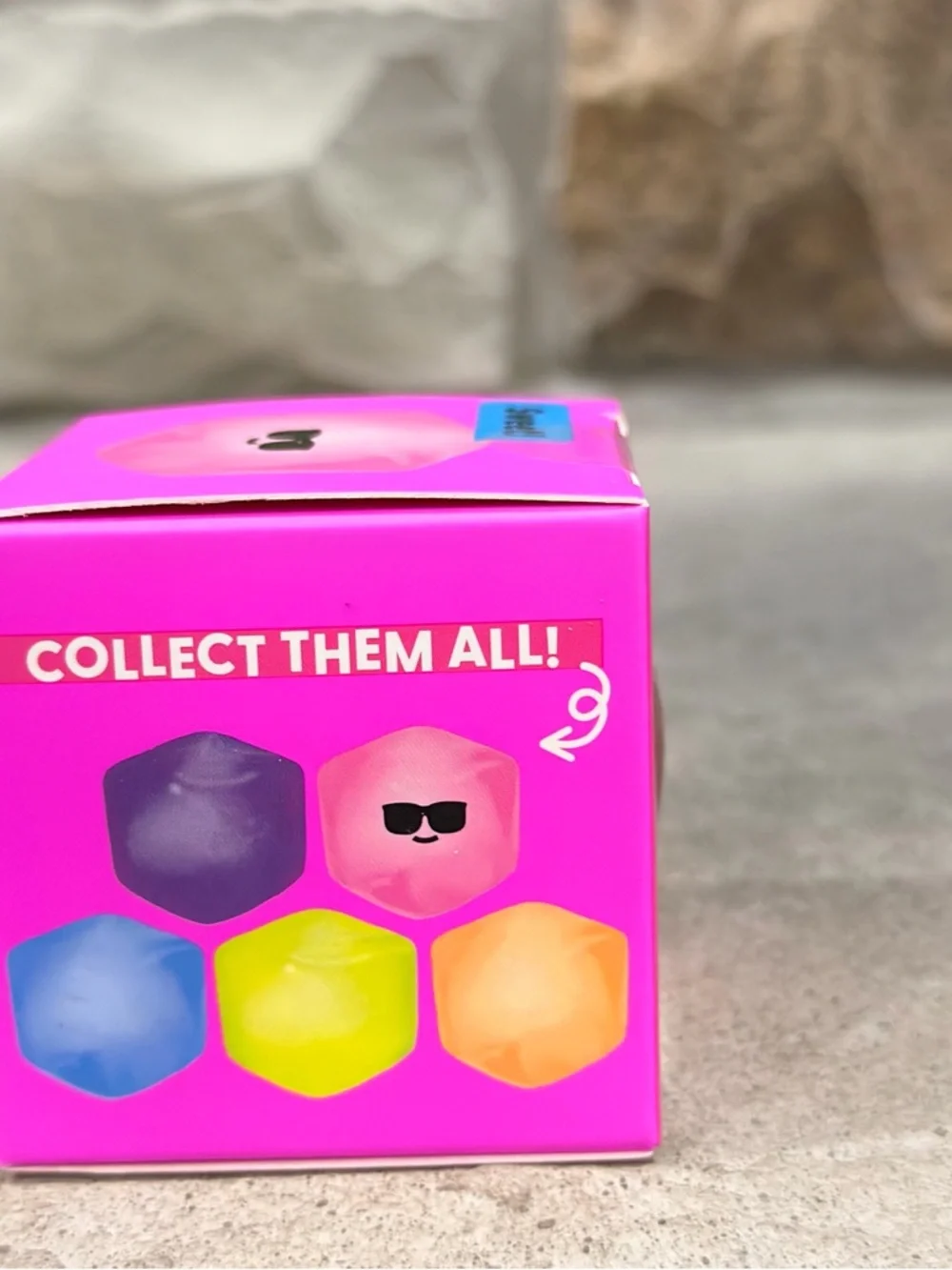 J’Adore Cool Cube Pink Striped Squishy‎ Toy